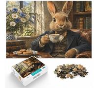 Puzzle Rabbit Gentleman Tea Time 1000pcs (38x26cm) for Adults | For shared family time: Adult jigsaw puzzle with 1000 pieces works for solo puzzling or shared time.