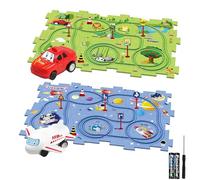 Puzzle Racer Kids Car Track Toy Car Set for Kids DIY 8PCS Puzzle Track Rail Route Educational Game Gift Toys for Children 2 3 4 5 6 Years