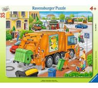 Puzzle ramkowe 35 elementów. Śmieciarka - Ravensburger