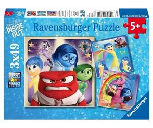 Puzzle Ravensburger Puzzle 3 x49 INSIDE OUT DISNEY PIXAR 147 elementów Puzzl...