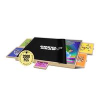 Puzzle Ready Jigsaw Board Storage - 41in x 32in, Black Wood, 5 Drawers - Portable Foldable Board With Mat & Storage Trays - Sorter Trays & Mat Roll for 1000-2000 Piece Jigsaws