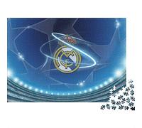 Puzzle Real Madrid Logo Multiproperty - 1000 Piece Puzzle for Adults Birthday Present Football Premium Wooden Puzzle Difficult And Challenge 1000pcs (75x50cm)