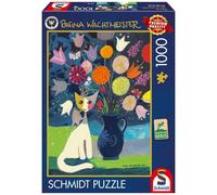 Schmidt Spiele 58656 White Cat Rosina Wachtmeister Jigsaw Puzzle 1000 Pieces Grass Cardboard