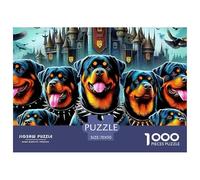 Puzzle ROTTWEILER 1000 Pieces Puzzles for Adults Puzzle Games Gothic Style Decoration Puzzle Gifts for Men for Both Adults And Children 70x50cm/1000pcs