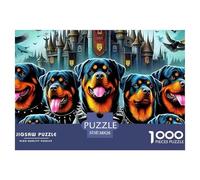 Puzzle ROTTWEILER 1000 Pieces Puzzles for Adults Puzzle Games Gothic Style Decoration Puzzle Gifts for Men for Both Adults And Children 38x26cm/1000pcs