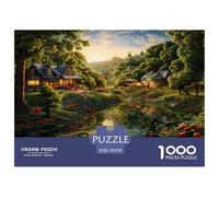 Puzzle Rural Scene 1000 Pieces Challenge Toy for Adults,Pastoral Nostalgia Impossible Jigsaw Puzzles 1000 Piece Educational Game for Adults Or Families 70x50cm/1000pcs