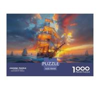 Puzzle Sailboat 1000 Piece Puzzles for Adults 100% Recycled Cardboard Nautical Theme for Adults Gifts Home Decoration 70x50cm/1000pcs