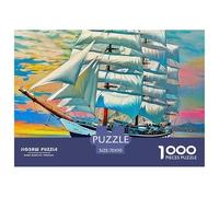 Puzzle Sailboat 1000 Piece Puzzles for Adults 100% Recycled Cardboard Nautical Theme Gifts for Men Home Decoration 70x50cm/1000pcs