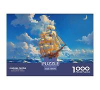 Puzzle Sailboat 1000 Pieces Puzzles for Adults 100% Recycled Cardboard Nautical Theme Gifts for Men Home Decoration 70x50cm/1000pcs