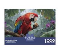 Puzzle Scarlet Macaw 1000 Pieces Challenge Game for Adults,Rainforest Ecology Impossible Jigsaw Puzzles 1000 Pieces Educational Game Home Decoration 38x26cm/1000pcs