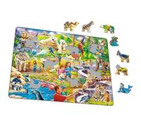 Larsen US30 An Exciting Day at the Zoo, 48 Piece Boxless Tray & Frame Jigsaw Puzzle