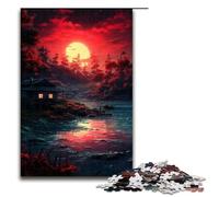 Puzzle Sfor Adults 1000 Piece A Small Room at Sunset Wooden Puzzles 1000 PCS(75x50cm)