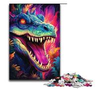 Puzzle Sfor Adults 1000 Piece Colorful Drawing of Dinosaur Paper Puzzles 1000 PCS(38x26cm)