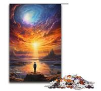 Puzzle Sfor Adults 1000 Piece Looking at The World Alone Paper Puzzles 1000PCS(38x26cm)
