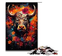 Puzzle Sfor Adults 1000 Piece Matador's Colorful Psychedelic Rose Wooden Puzzles 1000PCS(75x50cm)