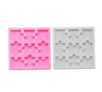 Puzzle Silicone Mold Jewelry Resin Molds Art Jigsaws for Tray for Coasters and Trays Round Kit Shapes Kit