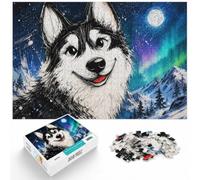 Puzzle Smiling Husky Portrait 1000pcs (52x38cm) for Adults | For relaxed weekends at home, this adult jigsaw puzzle with 1000 pieces combines concentration with relaxation.