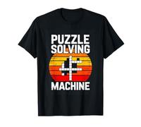 Puzzle Solving Machine Crossword Retro Sun T-Shirt