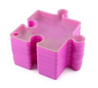 Puzzle Sorting Trays - 7.48 Inches, Stackable Linkable Jigsaw Organizer | After Sales Service Puzzle Shaped Storage, 6 Tray Set For 1000 Piece Organization