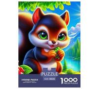 Puzzle Squirrel 1000 Piece Jigsaw Challenge Toy Forest Animal Theme Decoration Puzzle Ladies' Gifts for Kids And Adults 38x26cm/1000pcs