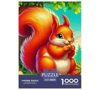 Puzzle Squirrel 1000 Piece Jigsaw Challenge Toy Forest Animal Theme Home Decoration Ladies' Gifts for Kids And Adults 38x26cm/1000pcs