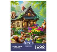 Puzzle Squirrel 1000 Piece Jigsaw Challenge Toy Forest Animal Theme Home Decoration Ladies' Gifts for Both Adults And Children 70x50cm/1000pcs