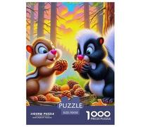 Puzzle Squirrel 1000 Piece Jigsaw Educational Games Forest Animal Theme Decoration Puzzle Gifts for Men for Kids And Adults 70x50cm/1000pcs
