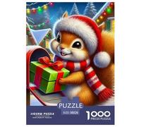 Puzzle Squirrel 1000 Piece Puzzle for Adults Jigsaw Educational Games Christmas Theme Ladies' Gifts Home Decoration 38x26cm/1000pcs