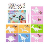 Puzzle Stickers | Collage Creation Kit - DIY 3D Stickers Making Kit, for Travel School Home as Educational and Creative Activity for Boys and Girls with Plane Car Subjects and