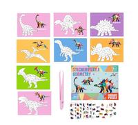 Puzzle Stickers | Collage with Numbers to Complete - Collage Kit with 3D Stickers - Educational Activities for Home School Travel Boys Girls Plane Car Christmas Birthday