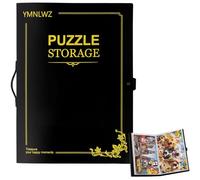 Puzzle Storage 1000 Pieces Large-Capacity Storage Puzzle, 20 Transparent Pockets, Portable, Dustproof and Stain-Proof, Suitable for Puzzle Lovers to Collect Puzzle Storage Gifts (Black) (Black 1)