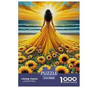 Puzzle Sunflower 1000 Pieces for Adults Jigsaw Educational Games The Girl's Back Decoration Puzzle Gifts for Men for Both Adults And Children 38x26cm/1000pcs