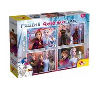 Lisciani - DISNEY FROZEN II - 2 in 1 Puzzle - 48 Pieces - 4 Puzzles from Frozen For Children From 4 Years - 35x25 cm - Double Sided - Colour the back with Felt Pens Included - Made in Italy