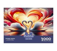 Puzzle Swan 1000 Piece Challenge Toy for Adults, Dreamy Light And Shadow Lake Impossible Jigsaw Puzzles 1000 Piece Educational Game Puzzle Gifts 52x38cm/1000pcs