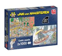 Puzzle: The Cheese Market & The Sailing Regatta (Jan Van Haasteren) (2 x 1000 Pieces)