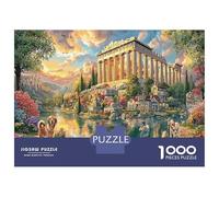 Puzzle The Temple by The River Jigsaw 1000 Pieces Fun Challenge Adults, Educational Game Gift, 38x26cm/1000pcs