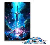 Puzzle The Warrior's Sword 1000 Piece Jigsaw Wooden for Adults & Kids Age 12 Up Family Fun Puzzle 1000 PCS(75x50cm)