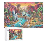 Puzzle Time - African Safari Paradise, 1000 PCS, Challenging Puzzle for Adults, New Year Decoration, for Screen-Free Relaxation at Home