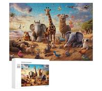 Puzzle Time - Animals on The Beach Adventure, 300 PCS, Challenging Puzzle for Adults, New Year Decoration, for Screen-Free Relaxation at Home