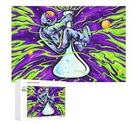 Puzzle Time - Astronaut Trapped in Flask, 1000 PCS, Decorative Jigsaw for Grown-Ups, New Year Gift - for Detail-Focused Puzzlers