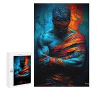 Puzzle Time - Bound by Fire And Ice - Expressionist Figure, 1000 PCS, Decorative Jigsaw for Grown-Ups, New Year Party Activity - for Quiet Evenings And Focused Play