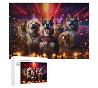 Puzzle Time - Canine Carnival Pooches in Parade!, 300 PCS, Decorative Jigsaw for Grown-Ups, New Year Gift - for Detail-Focused Puzzlers