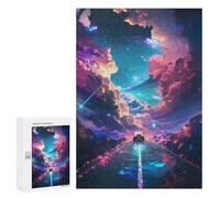 Puzzle Time - Celestial Roadtrip, 300 PCS, Adult Wooden Jigsaw, Winter Activity Gift, with A Decorative Finished Picture