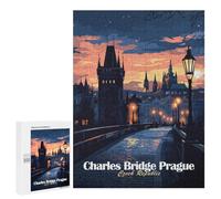 Puzzle Time - Charles Bridge Prague, 500 PCS, Challenging Puzzle for Adults, Seasonal Gift, with A Decorative Finished Picture