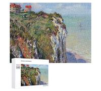 Puzzle Time - Cliff at Dieppe by Monet, 500 PCS, Decorative Jigsaw for Grown-Ups, Year-End Present; for Shared Table Time