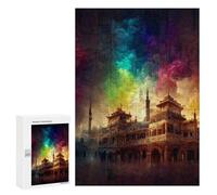Puzzle Time - Colorful Fantasy Palace, 300 PCS, Wooden Art Puzzle, Winter Activity Gift; for Shared Table Time