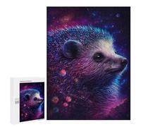 Puzzle Time - Cosmic Hedgehog Art Print-13, 500 PCS, Decorative Jigsaw for Grown-Ups, Weekend Puzzle Project, for Mindful Indoor Entertainment