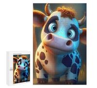 Puzzle Time - Curly-Horned Cow Character Design, 1000 PCS, Jigsaw Puzzle for Adults, Housewarming Gift; for Couples, Friends And Family