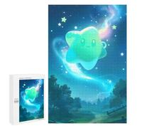 Puzzle Time - Cute Star in Polar Lights, 1000 PCS, Decorative Wooden Puzzle, New Year Decoration - for Detail-Focused Puzzlers