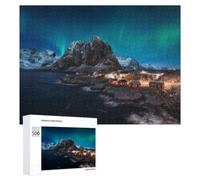 Puzzle Time - Dancing over Hamnoy, 500 PCS, Jigsaw Puzzle for Adults, Year-End Present - for A Rewarding Weekend Challenge